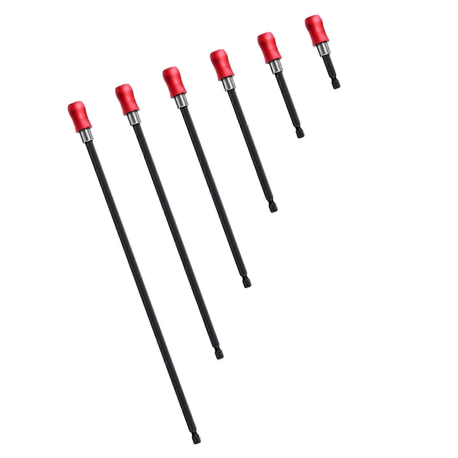 6Pcs Bit Extension Bars Hex Socket 6.35Mm Extension Bit Holder For Power Drill Electric Wrench Screwdriver
