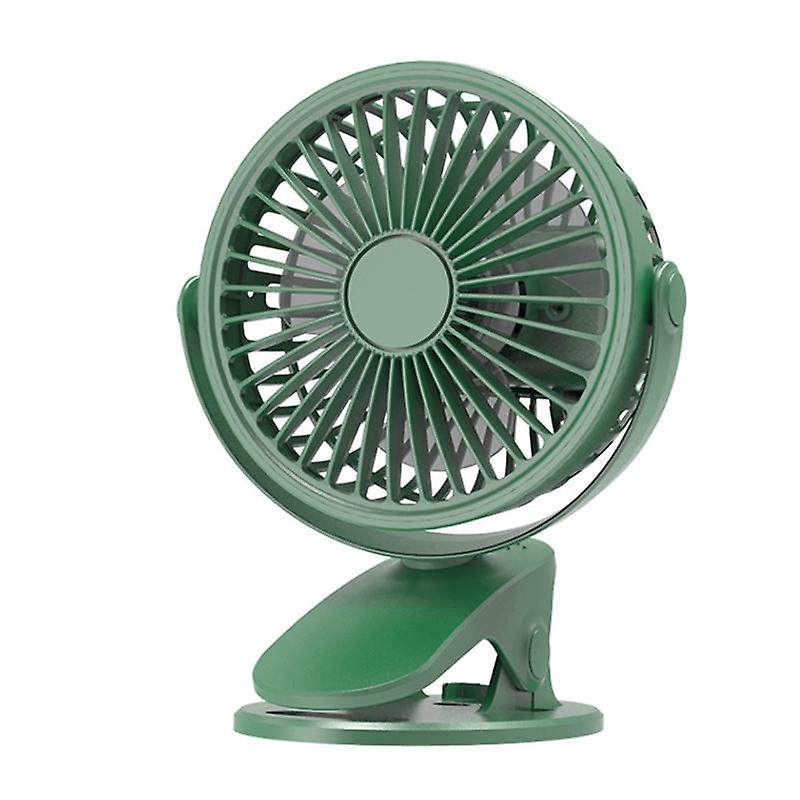 Portable Desk Fan Clip-on Fan Desktop Cooling Fan USB Rechargeable 3-Speed Adjustable Small Air
