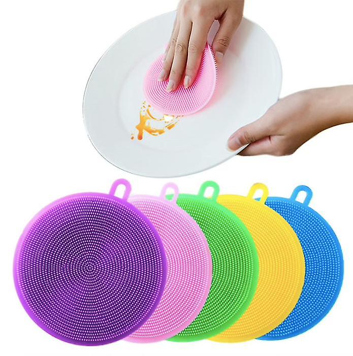 2-pack Silicone Disk Sponge - Magnic Silicone Dish Sponge Wassen