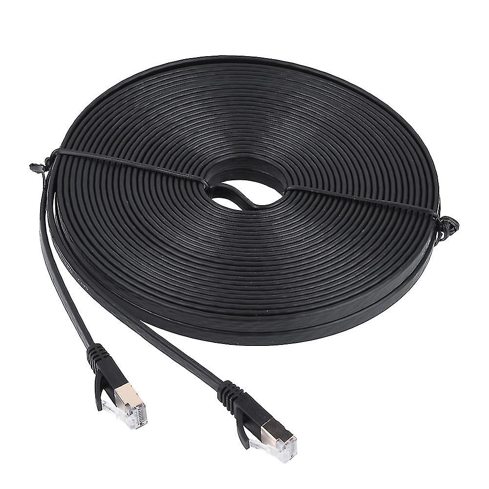 10m Flat Ethernet Cord - CAT7 RJ45 Patch Shielded Lan Network Cable 600MHz