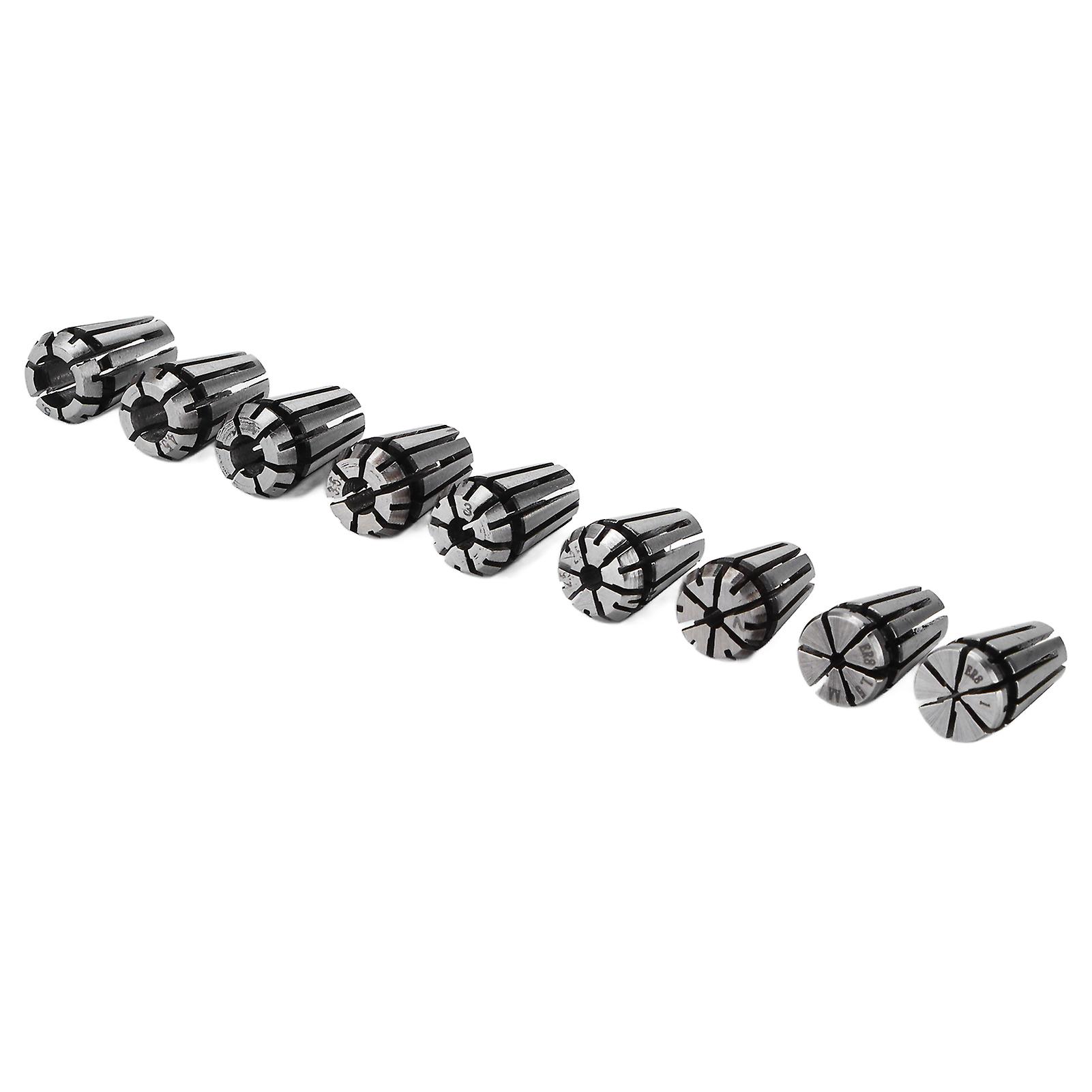 9Pcs Collet ER8 CNC Engraving Machine Milling Lathe Tool Tap Chuck High Accuracy
