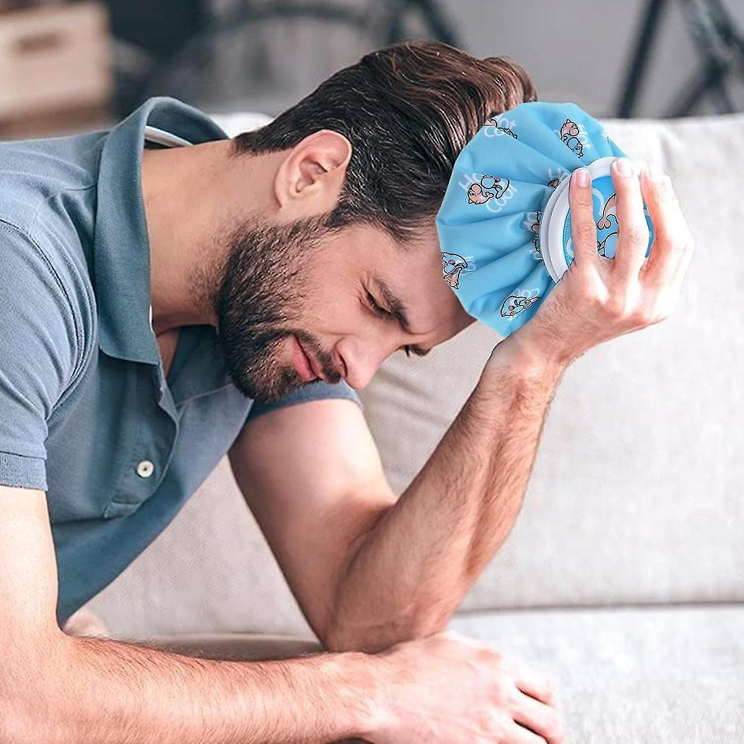 Small Refillable Ice Bag for Injuries and Swelling | Hot and Cold Therapy for Wisdom Teeth, Jaw Ache, Headache | Leakproof and Wide Mouth Ice Bag