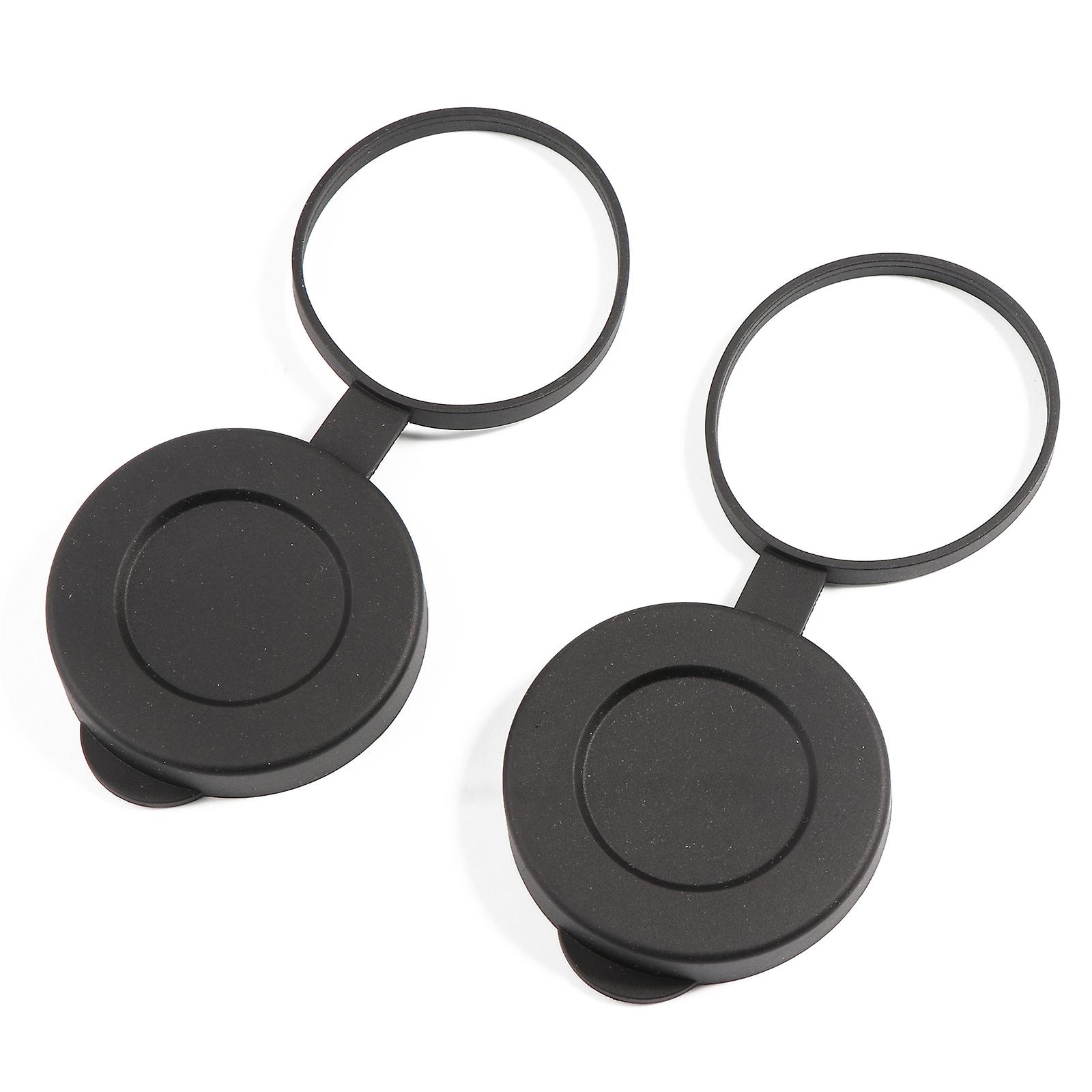 2 Pcs Practical Binoculars Lens Caps 42mm Protective Rubber Objective Lens Caps