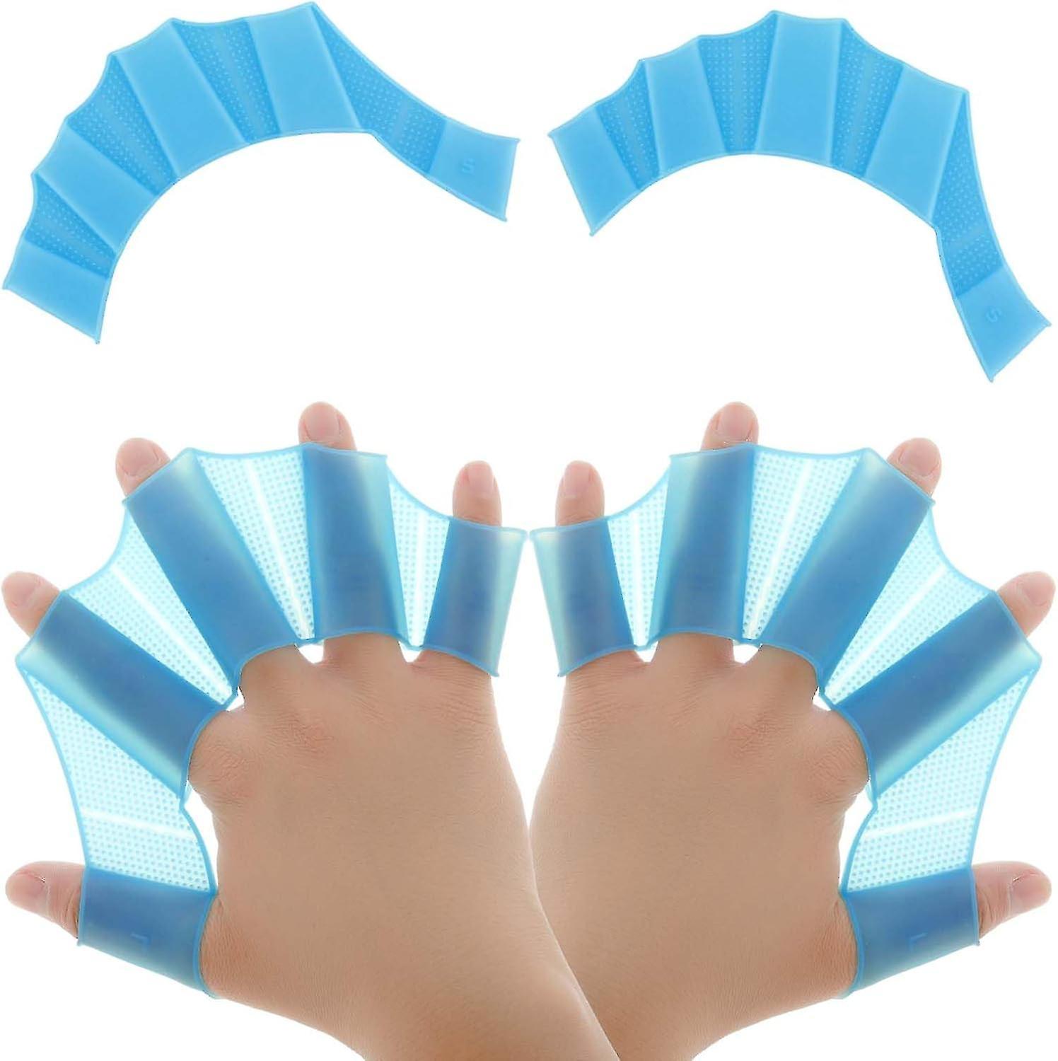 2 par silikon simhandskar, simhud sim träningshandskar, finger groda typ vattenmotstånd paddelfenor för simträning
