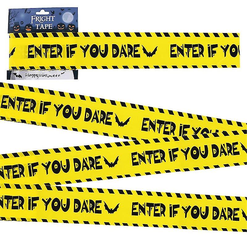 Warning Tape Skull Head Warning Tape Halloween Scene Decoration Props Isolation Warning Tape