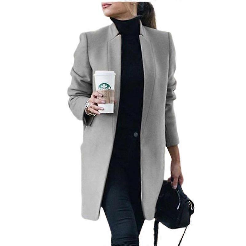 Cardigan mode til kvinder Solid lang frakke pendling