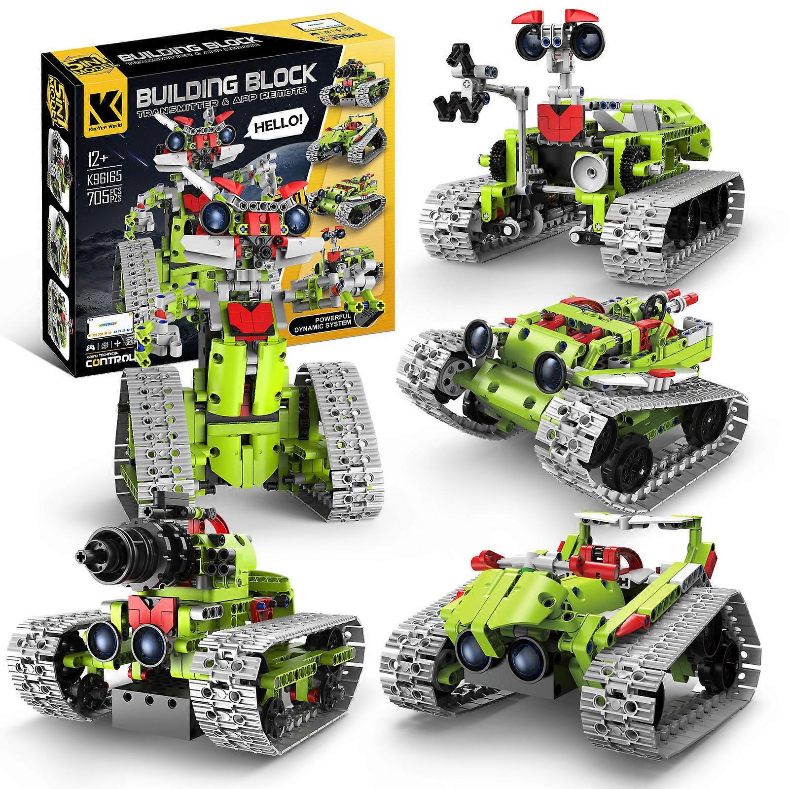 5-in-1、リモコン、ロボットプログラミング、ビルディングブロック、電気科学、教育、子供向けパズル組み立て、2024年、こどもの日、ギフト