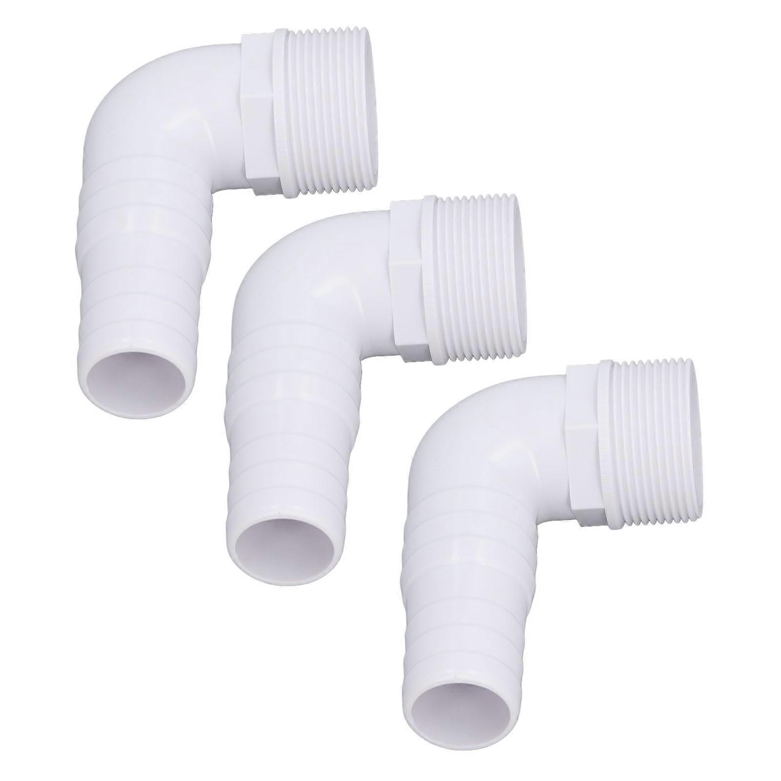 מחבר מתאם מרפק 3Pcs התאמה של 90 מעלות עבור Hayward SPX1105Z3 SPX1105Z4 SPX1091Z7