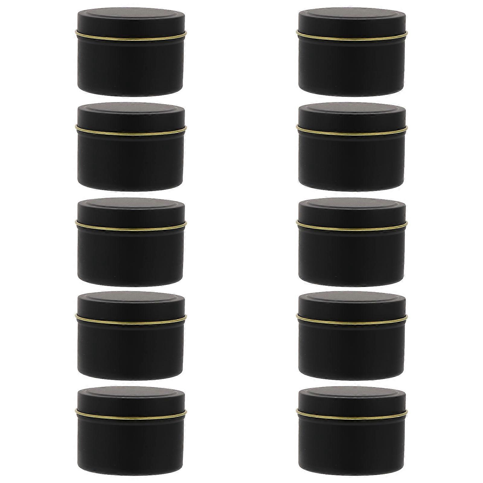 1 Set 10 Pcs Tinplate Storage Cans Aromathérapie Bougie Bonbons Gift Cans