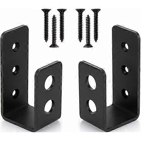 2 حزمة من أقواس الأبواب الفولاذية الثقيلة لباب 2x4 ، شريط أمان على شكل U