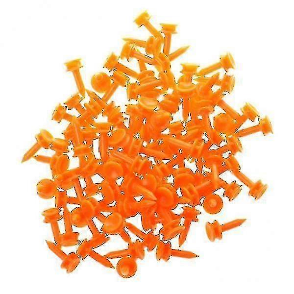 400pcs 25mm Plastic Castle Golf Tees Orange