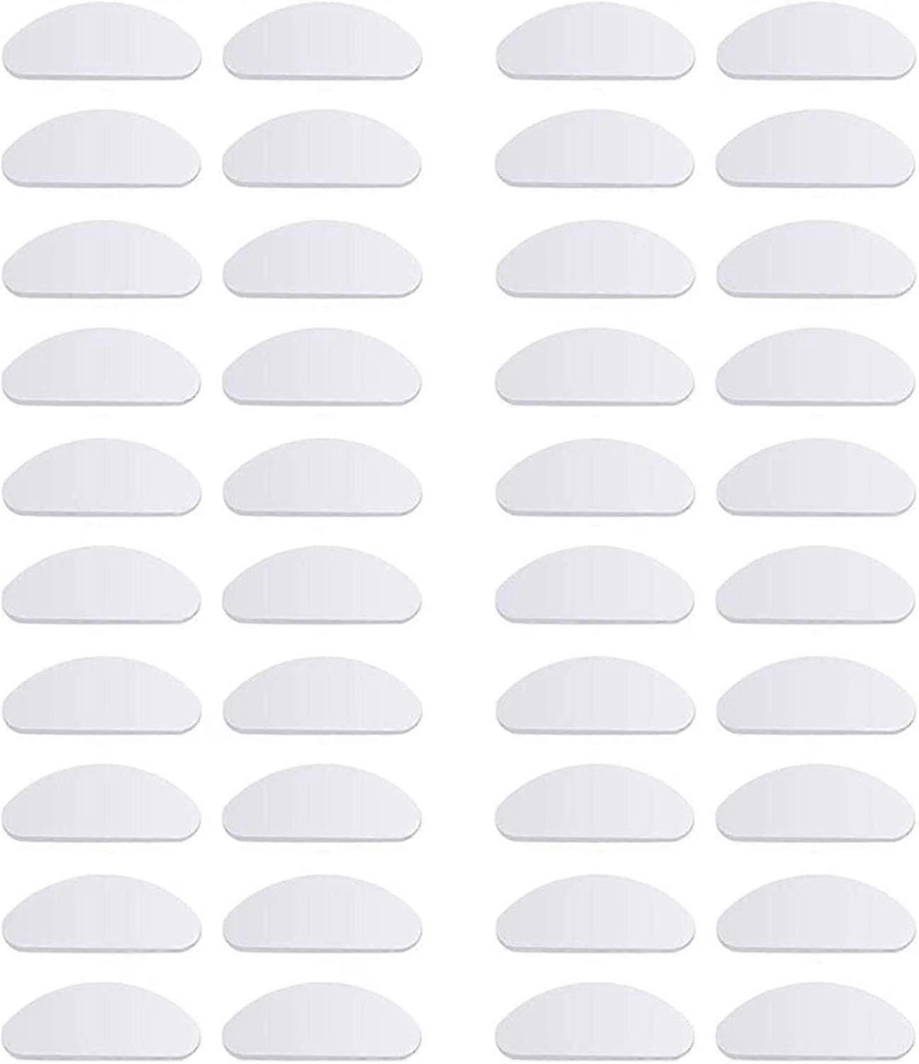 20 Pairs Glasses Nose Pads Glasses Pads Anti-slip Silicone Soft Nose Pads Self-adhesive Nose Pads (transparent, 1.5 Mm)