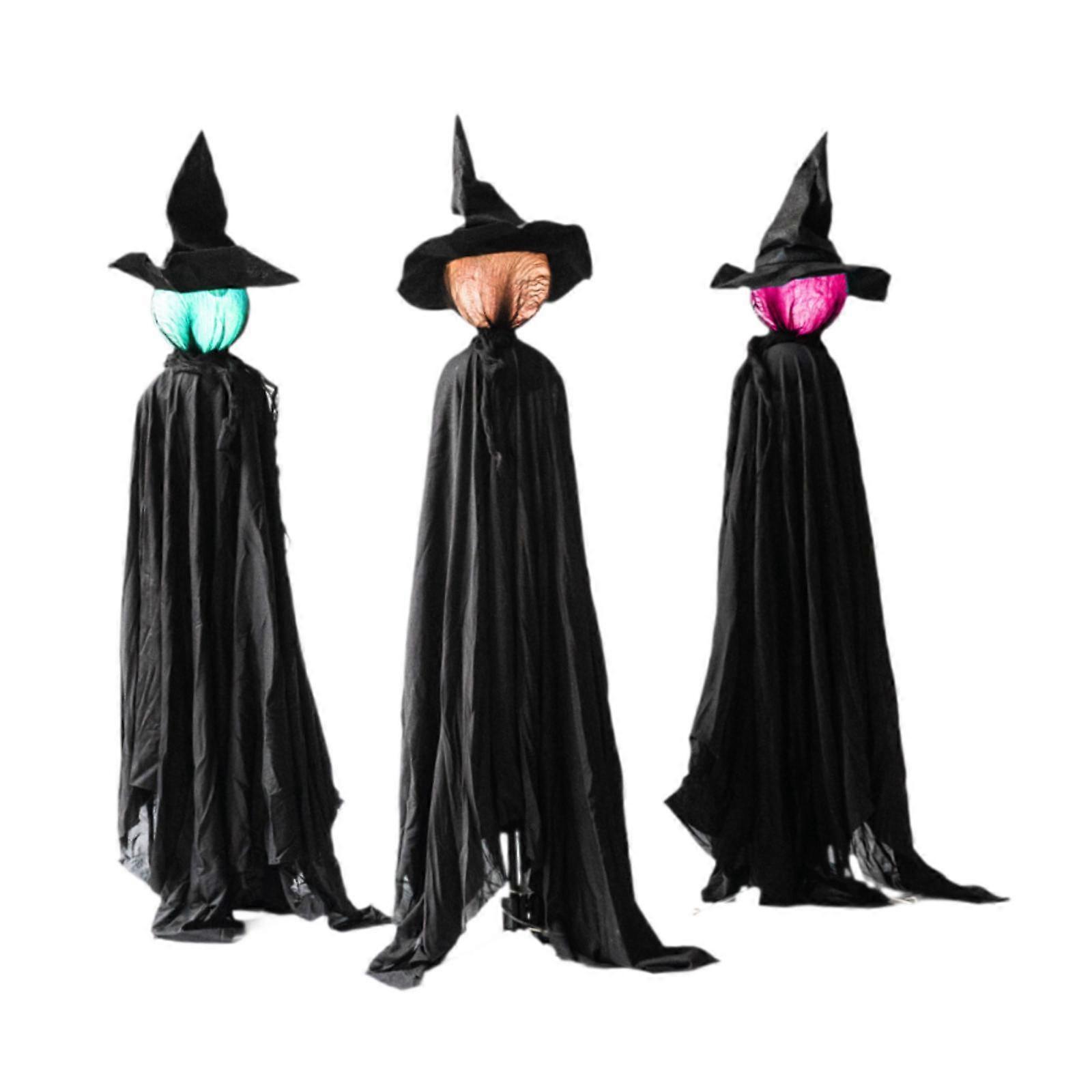 3Pcs Simulation Wizard Lamp Haunted House Horror Halloween Witch Ghost
