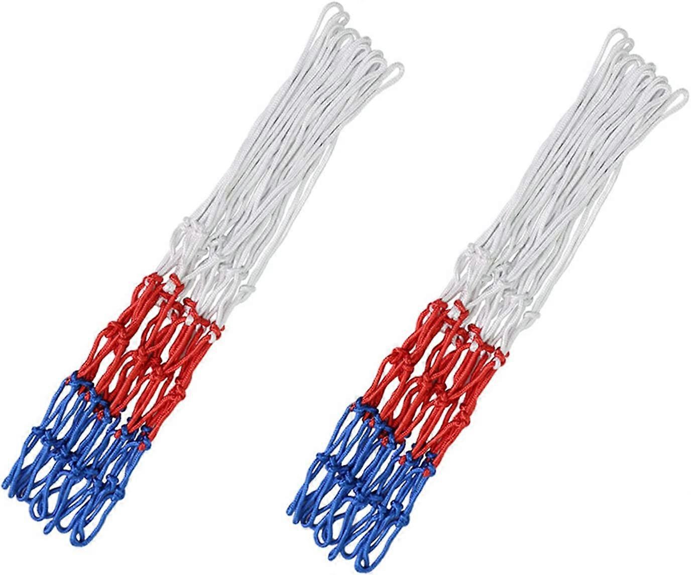 Professional Basketball Net, Basketball Hoop Net, 2 Pack Standard Indoor Or Outdoor Polyester Basketball Net (12 Loops)
