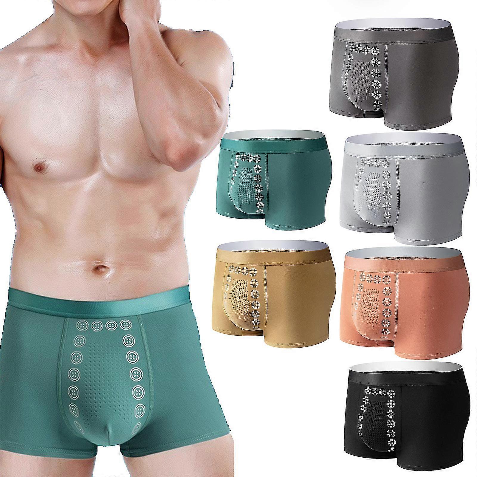 6 Pcs Men's Cotton Underwear, Men's Breathable And Elastic Underwear, Men's Boxer Shorts, Men's Underwear In 6 Colors, Anti Roll Up Boxer Shorts