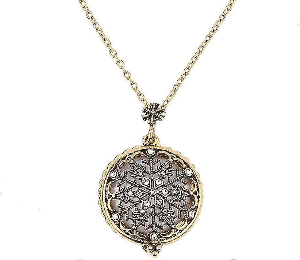 Collier de loupe vintage portable Lecture Loupe (flocon de neige)