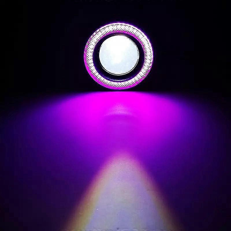 2 adet Araba Sis Işığı Melek Gözleri Halo Yüzük Yuvarlak Led Farlar Evrensel Sürüş Lambası