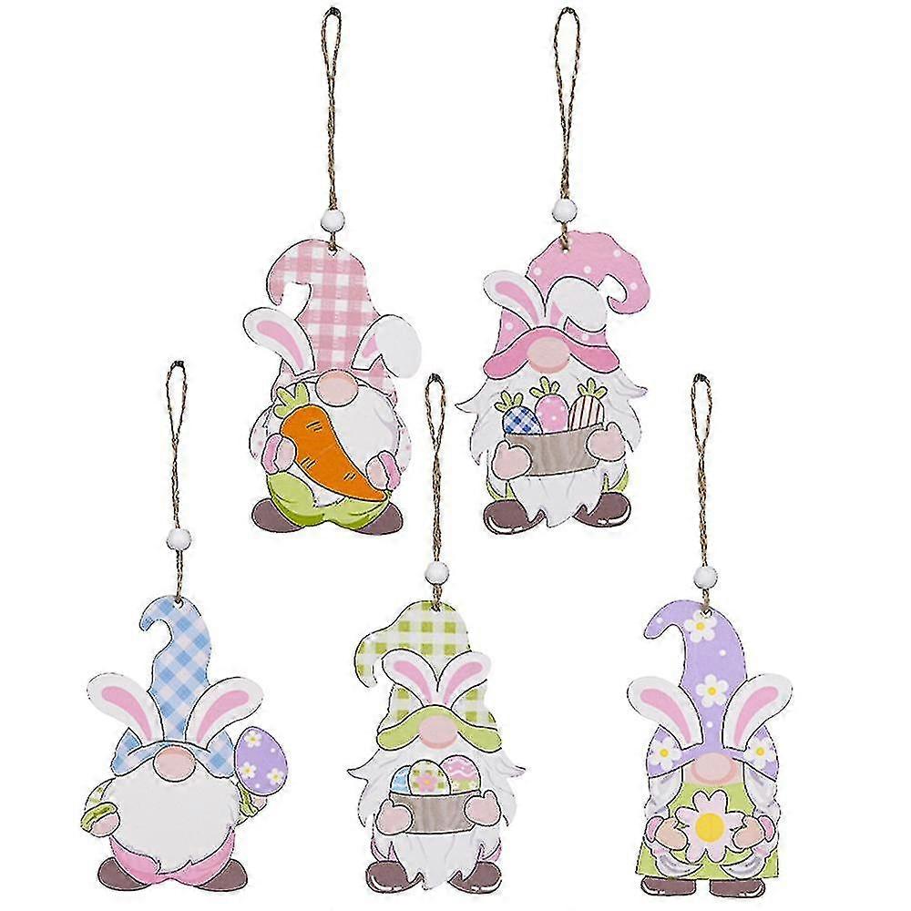 Easter Wooden Bunny Pendants Wood Rabbit Easter Decoration