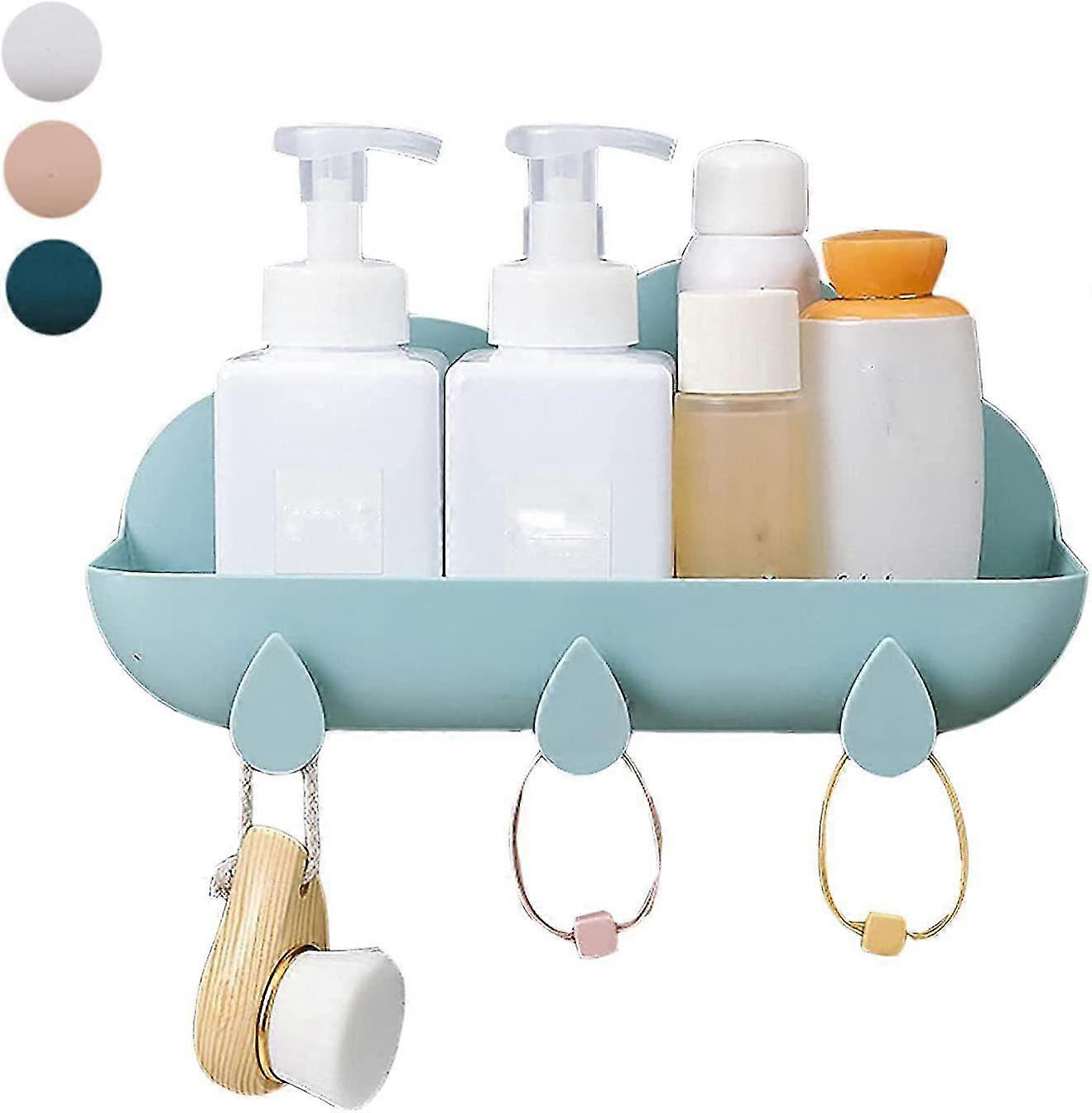 Shower Shelf 30 X 11.5 X 5 Cm No Drilling Abs Shower Shelf Shower Organizer Storage With 3 Hooks