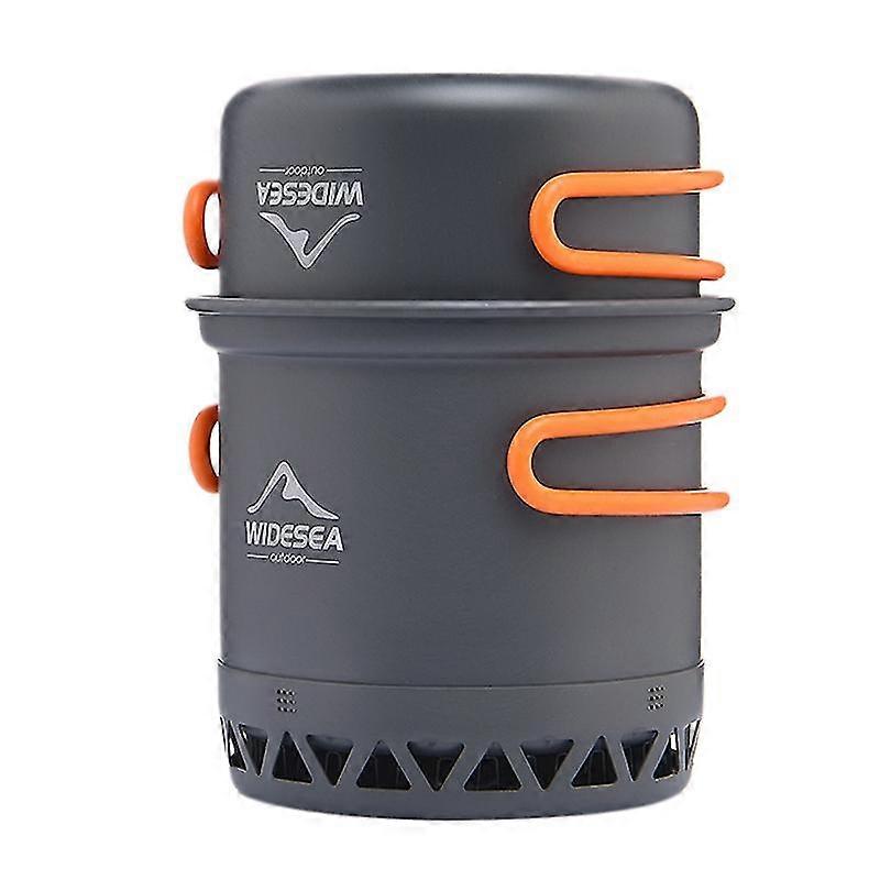 Camping Cookware Outdoor Cooking Set Tableware Rapid Heating Camping Pot Heat Exchanger Cooker Tra