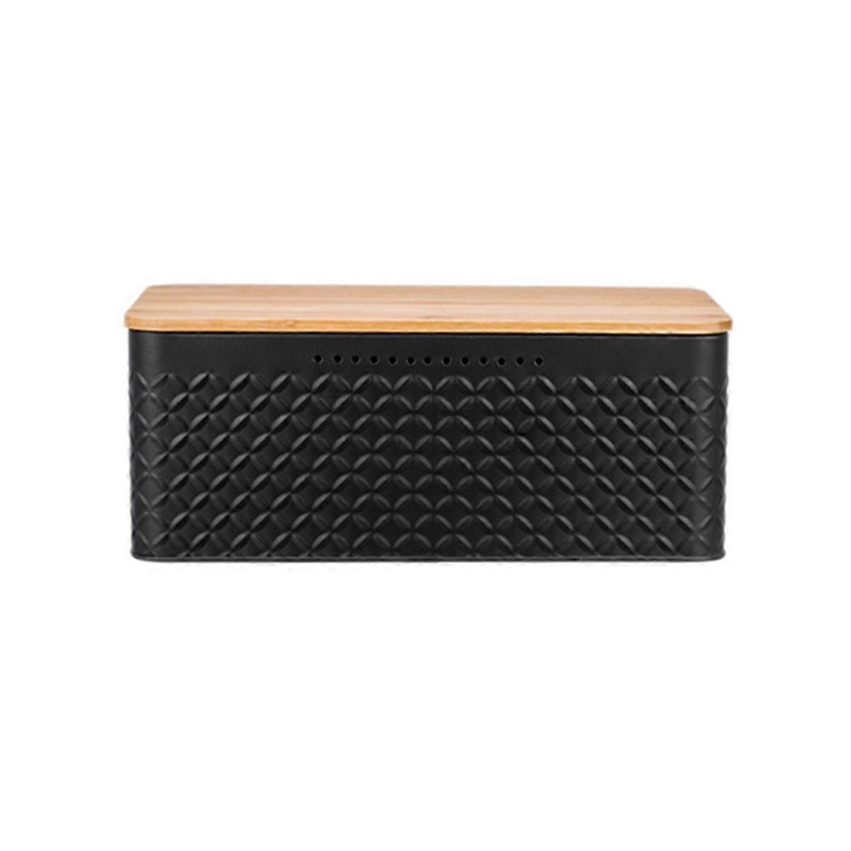 Bread Bin,Innovative Bread Box Thanks to Carbon Coating,with Integrated Ventilation Holes,Including