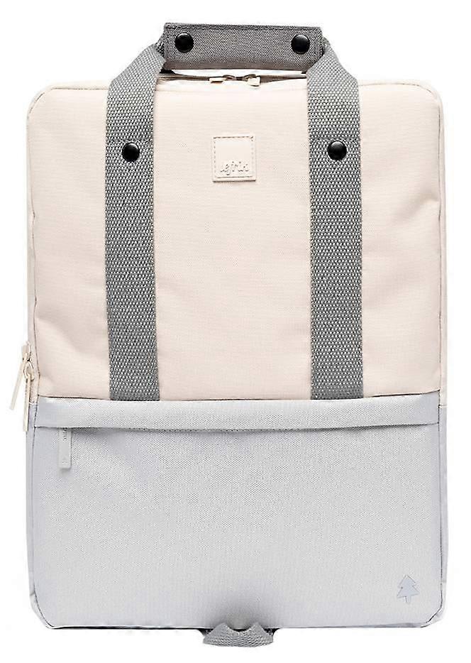 Lefrik Daily 13" Stripes Concrete Block Backpack - Grey/Light Grey/Cream