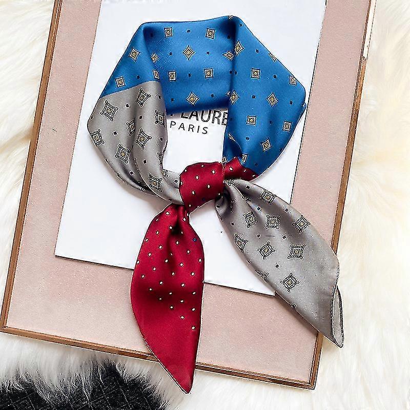 2 versatile professional fashion scarf printed scarves with blue and red patchwork betterlifefg