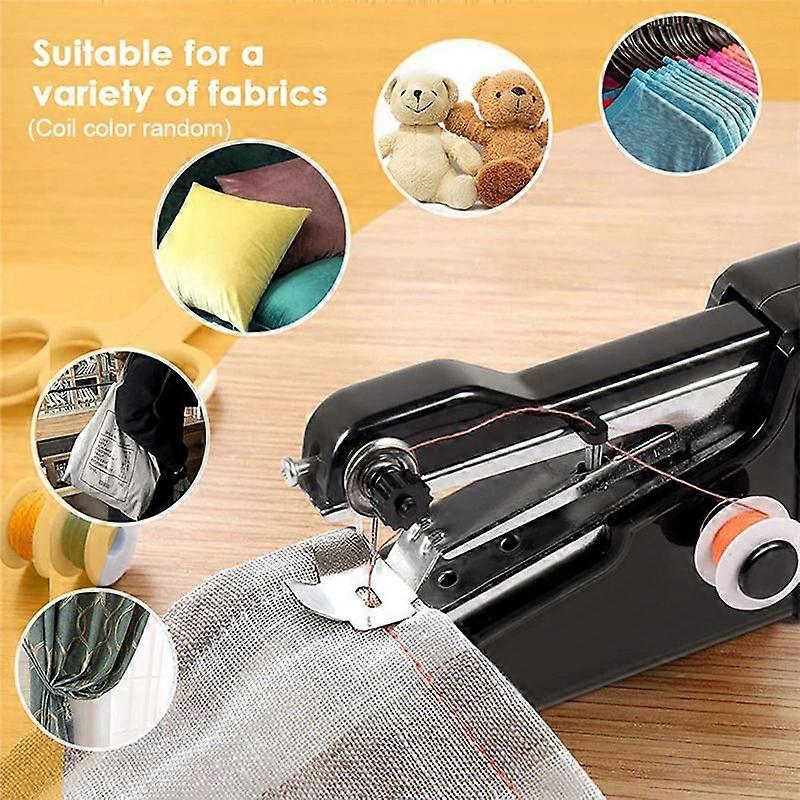 Handheld Sewing Machine, Portable Mini Sewing Machine for Beginners, Cordless Electric Stitching Ma