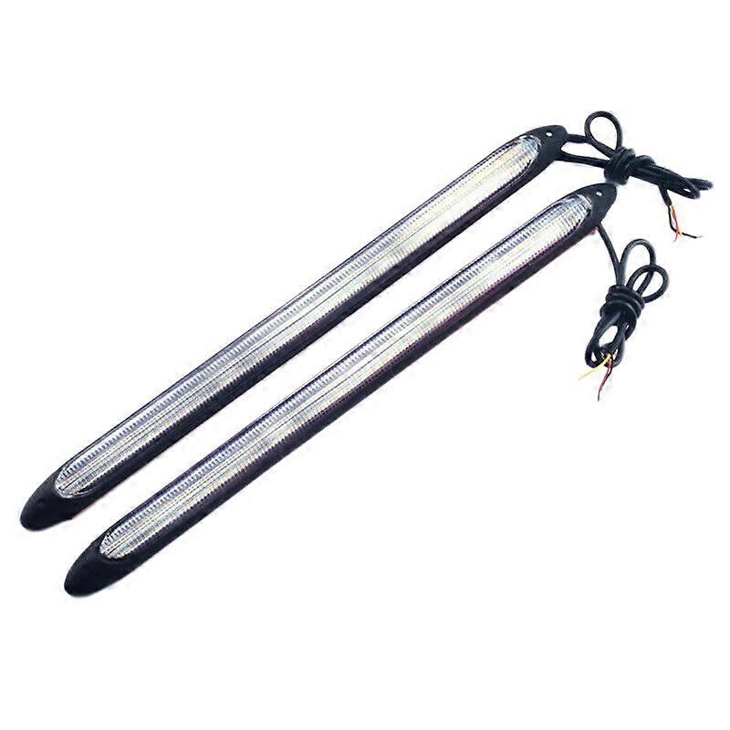 2X Universal LED Tagfahrlicht weiß Tagfahrlicht Blinker Nebelscheinwerfer gelb 12V