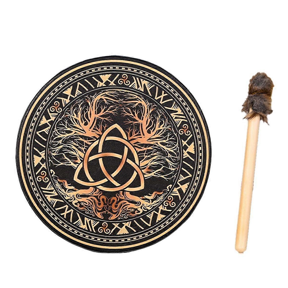 Drum with Drum Sticks Spiritual Healing Chakra Balancing Reflection Meditation Frame
