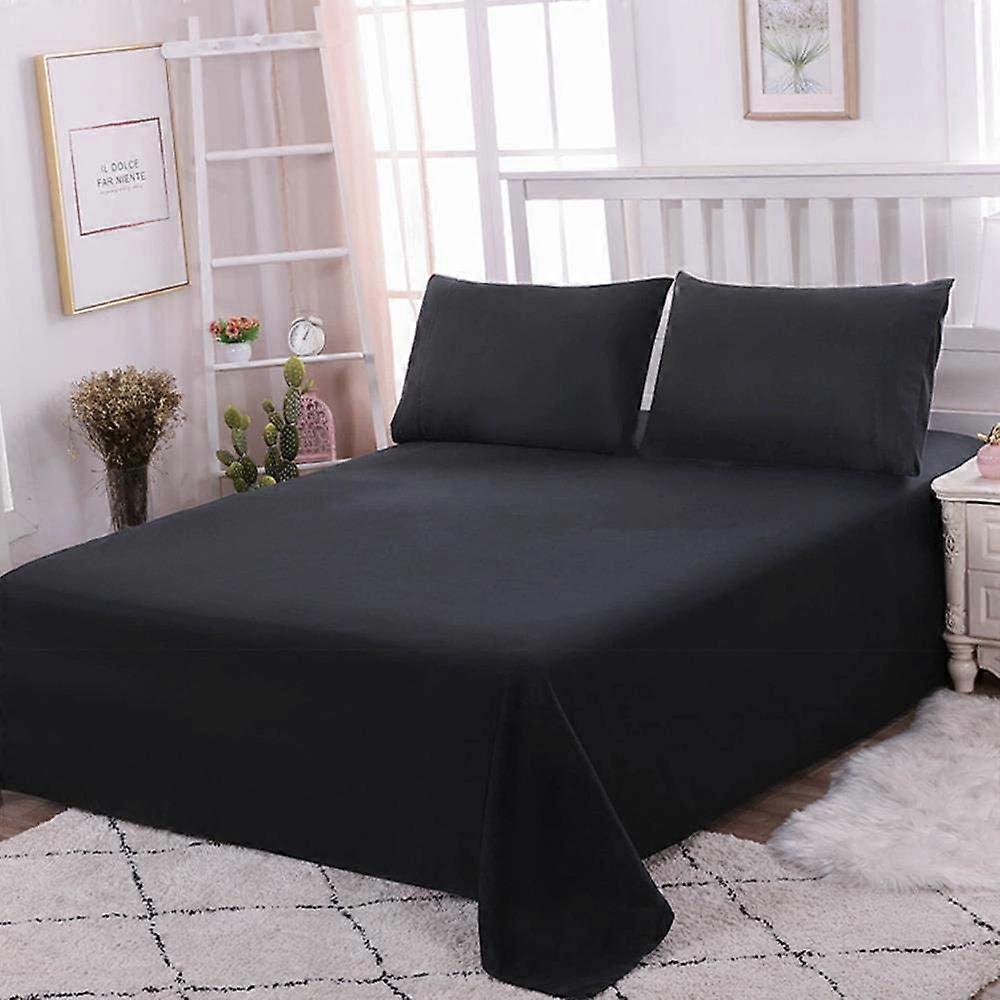 2024 1 personne 100% coton drap plat 200x230 cm-draps de lit en coton, sans élastique