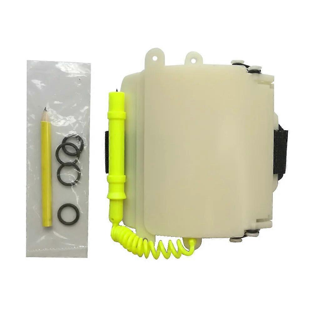 Luminous Underwater Triple Scuba Diving Wrist Writing Slate With Pencil Arm 3 Panels Write Board