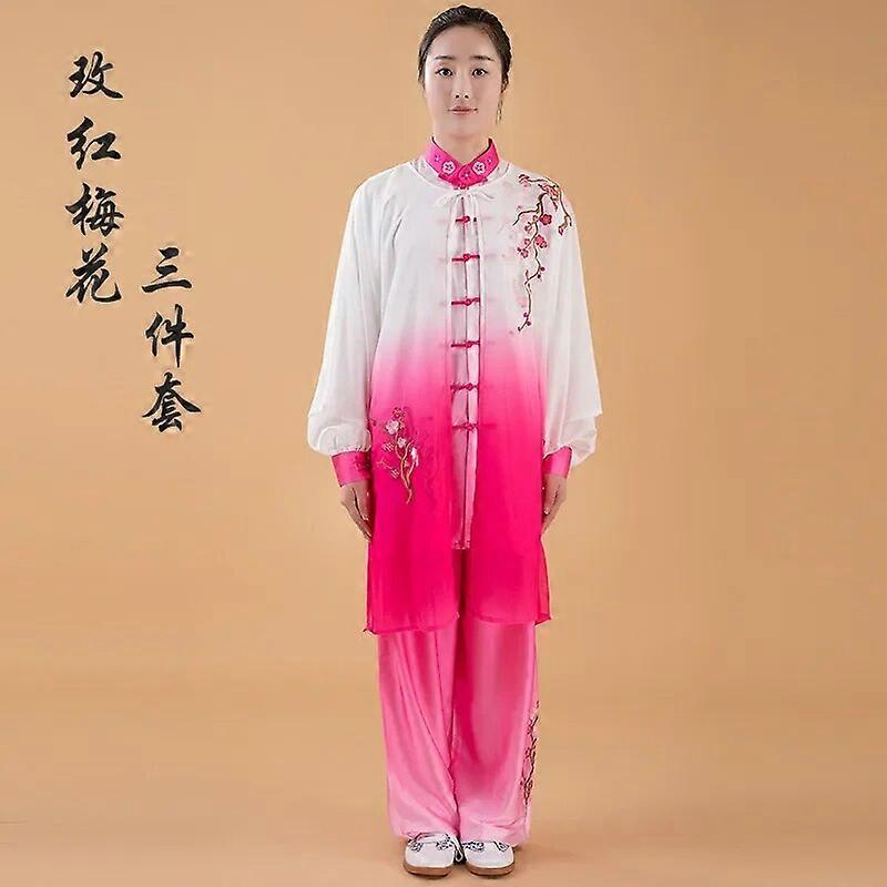 Γυναίκες Μετάξι Σατέν Κινέζικα Tai Chi Suit Θηλυκό Kung Fu Wushu Πολεμικές Τέχνες Στολή Wing Chun Σακάκι Παντελόνι Oriental Ένδυση Άσκηση