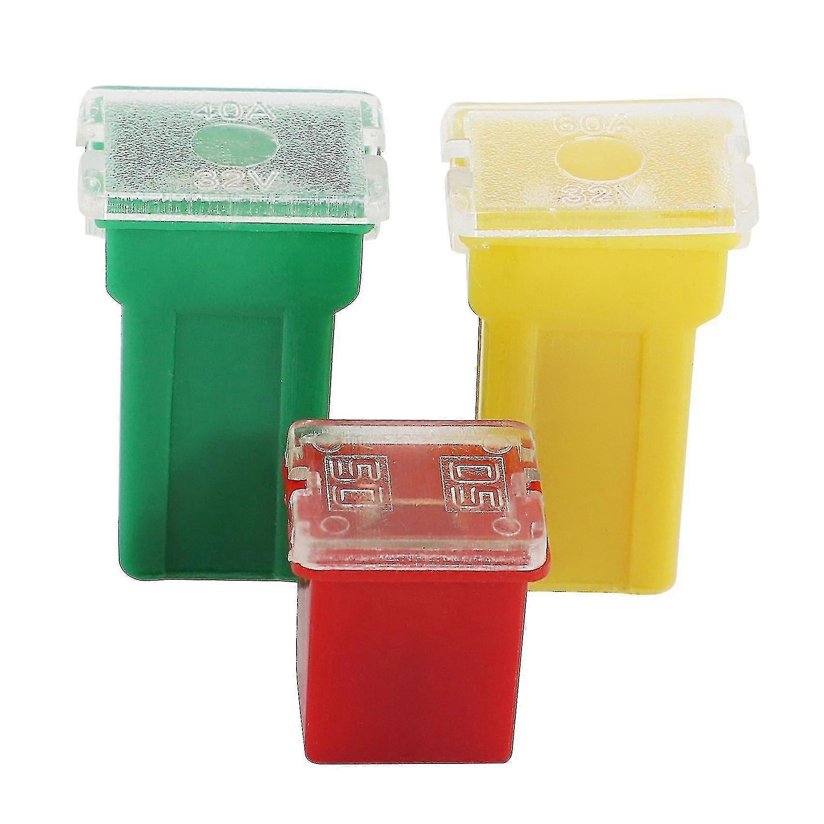 Compatible With10 Pc Low And Tall/std Shaped Assortment Fuse 20a 30a 40a 50a 60a