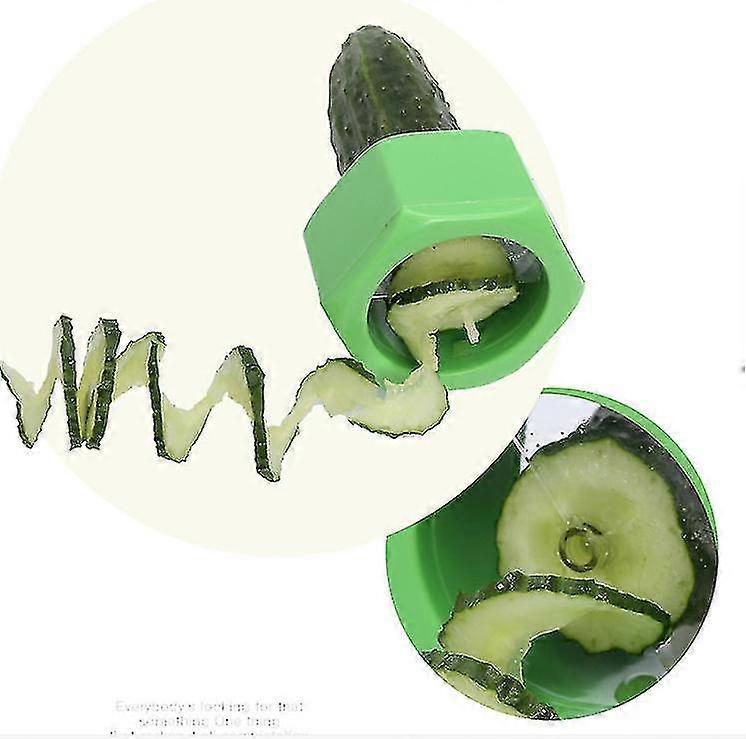 2pcs Spiral Cucumber Slicer Nut Shape Vegetable Cutter
