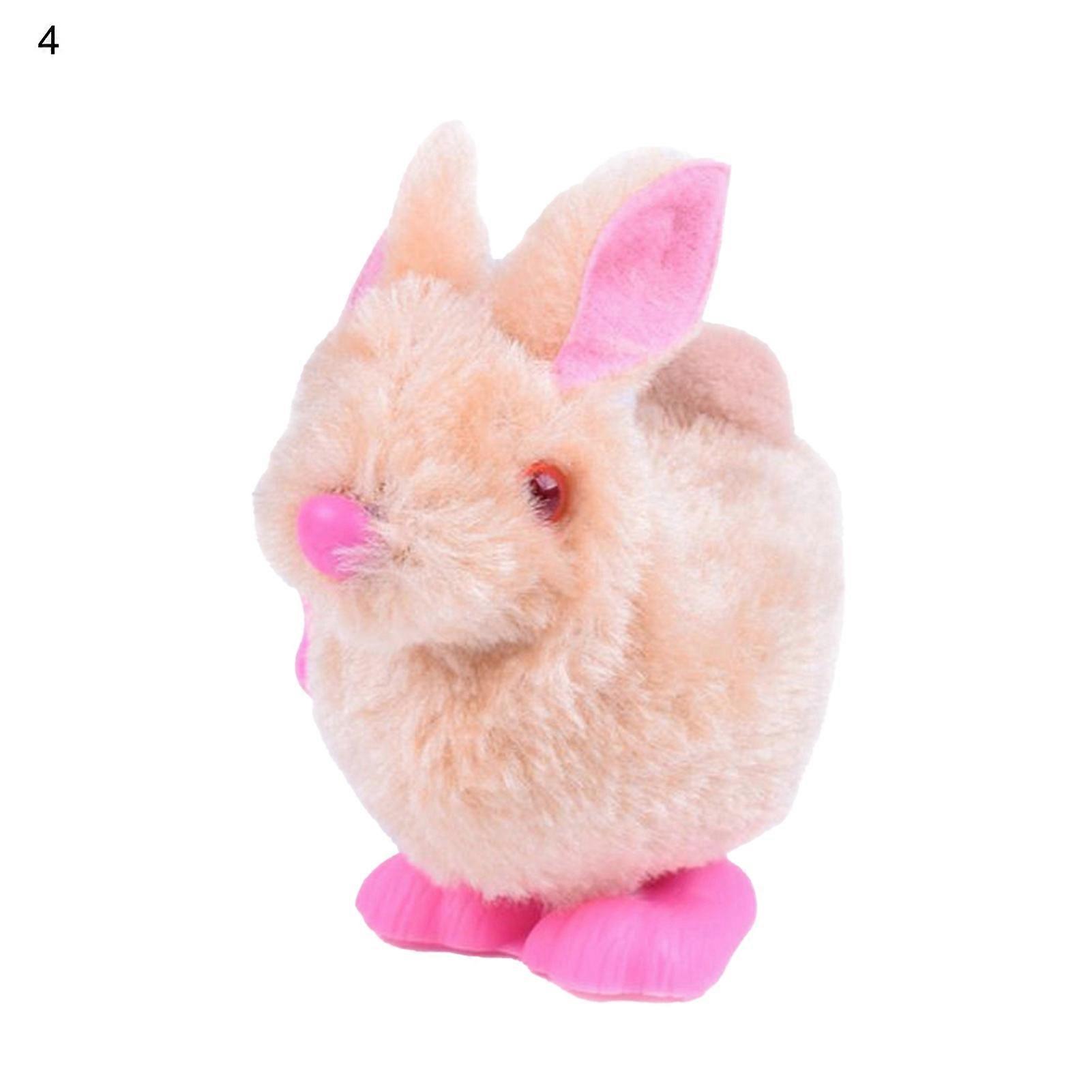 Adorable Rabbit Shape Clockwork Toy Decor Creative Cute Plastic Plush Toy Decor for Party