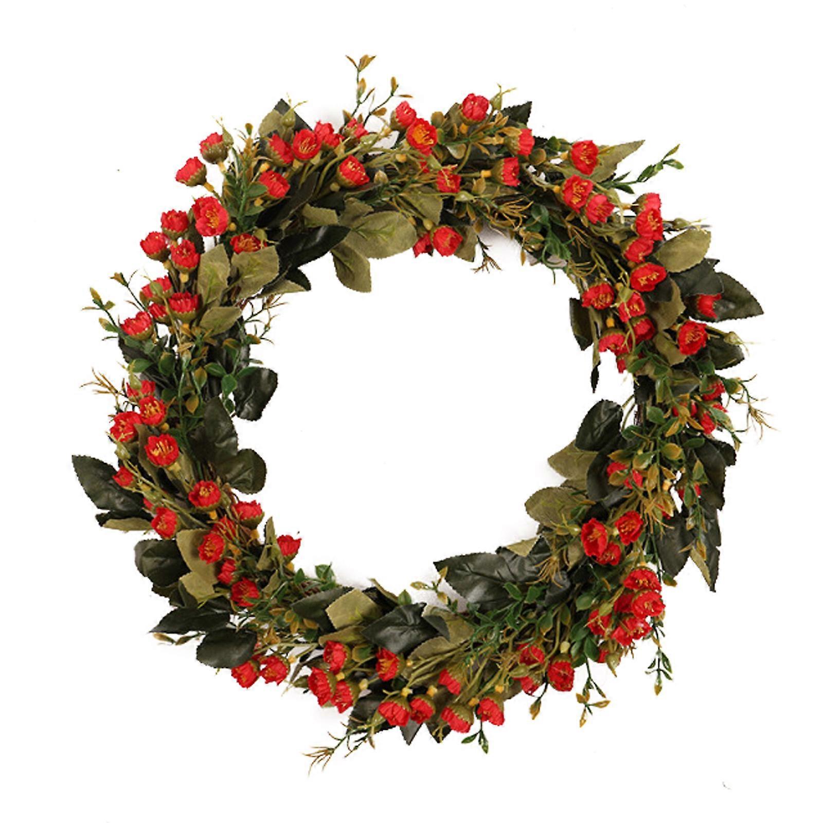 フロントドアウォールツリーパーティーショップウィンドウデコレーション用のリース人工吊り下げリース