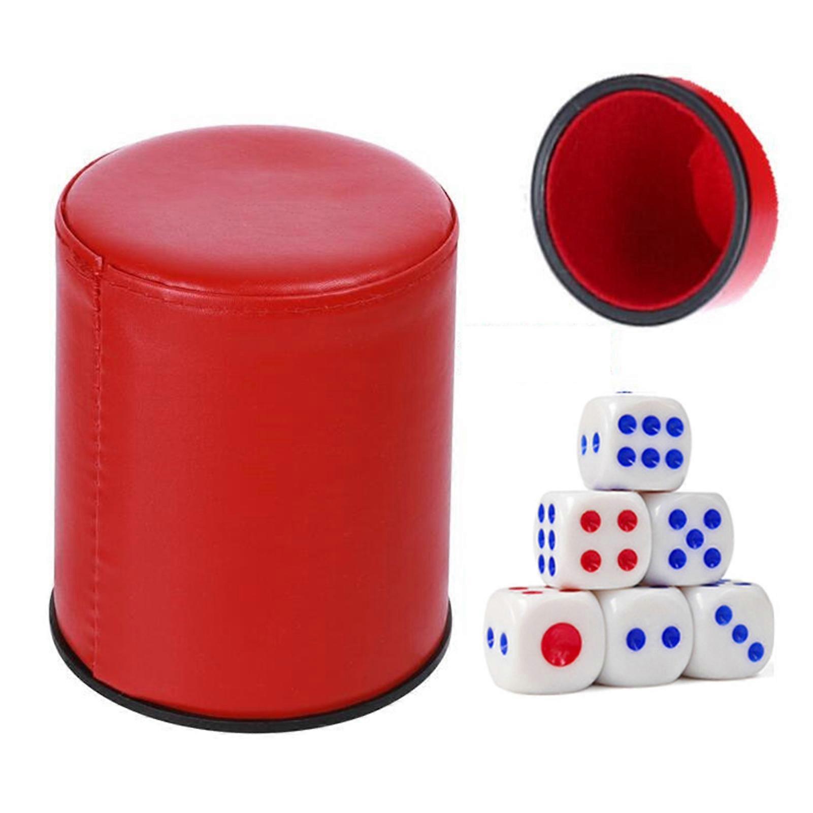 Dice Cup Set Silent Shaking Enjoy Noise-free Gaming with Felt Lining Large Diameter Dice Cup with Dice KAESI