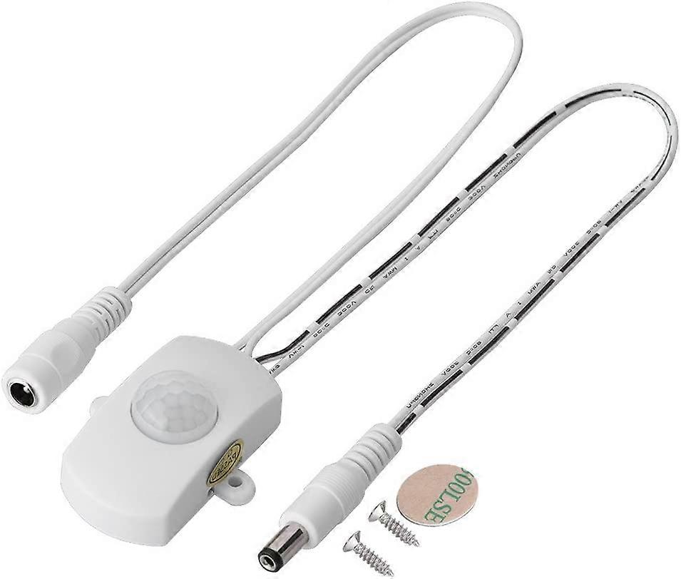 5A DC 5-24V IR Sensor Light Switch,Human Infrared Sensor Switch(White)