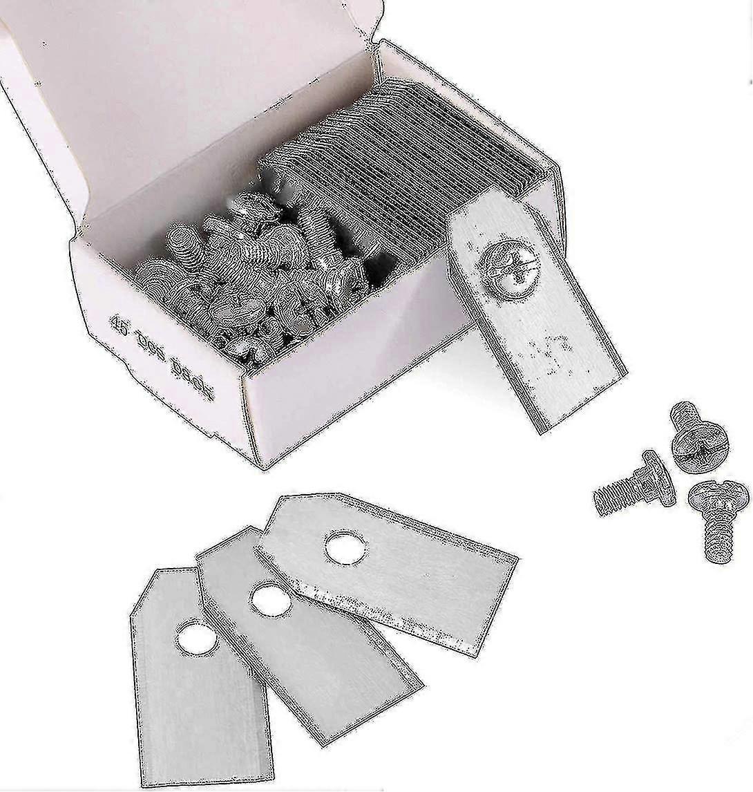 45 X チタンナイフブレード すべてのハスクバーン/ オートモワー / ヤードフォース / ガーデナロボット芝刈り機 (3g-0.75mm) 45本のネジ付き, 交換用