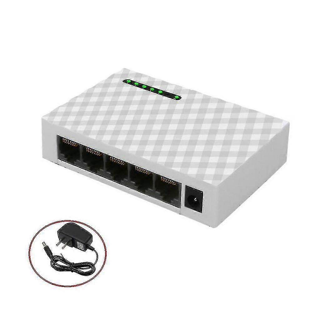 1000m Desktop-network Switch Rj45 Ethernet 5 Port Hub For Computer Home Monitor