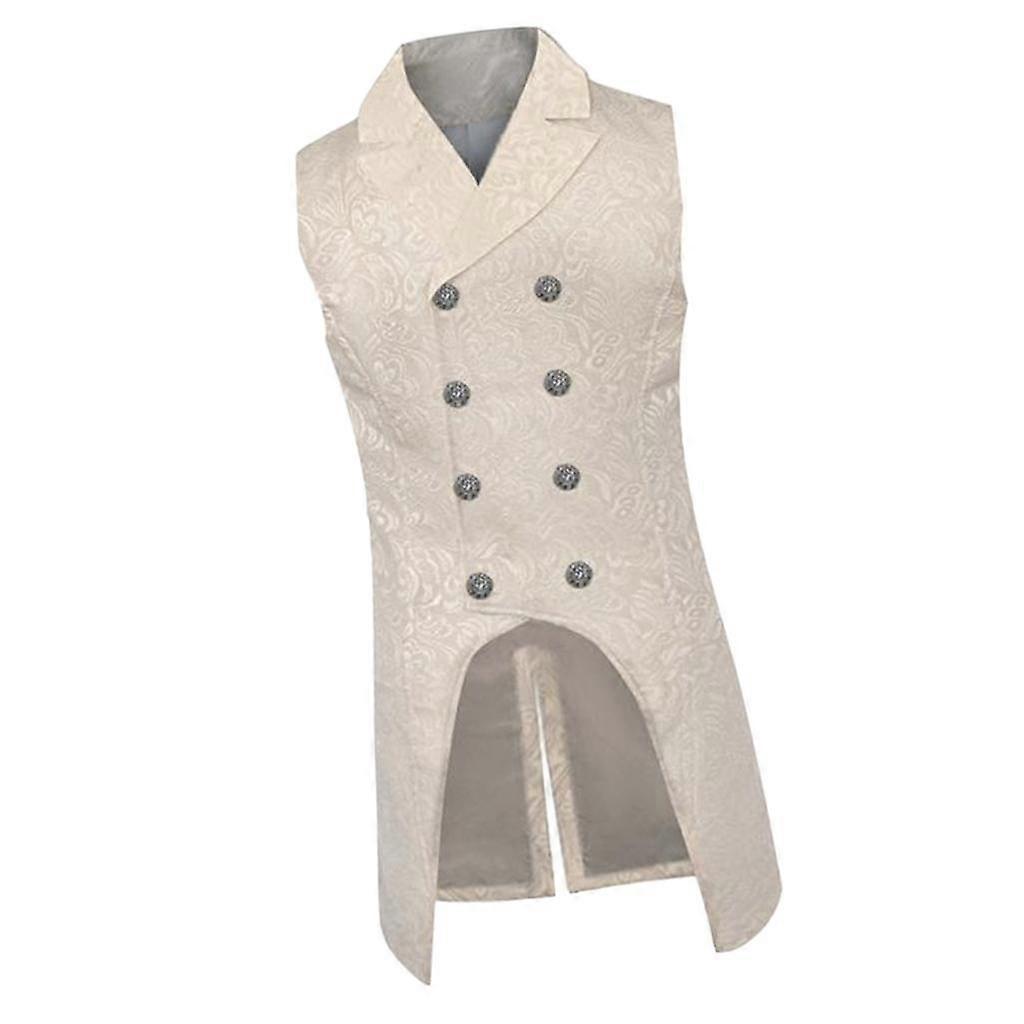 Victorian Steampunk Gothic Coat Jacket Medieval Tailcoat Vest Outerwear M