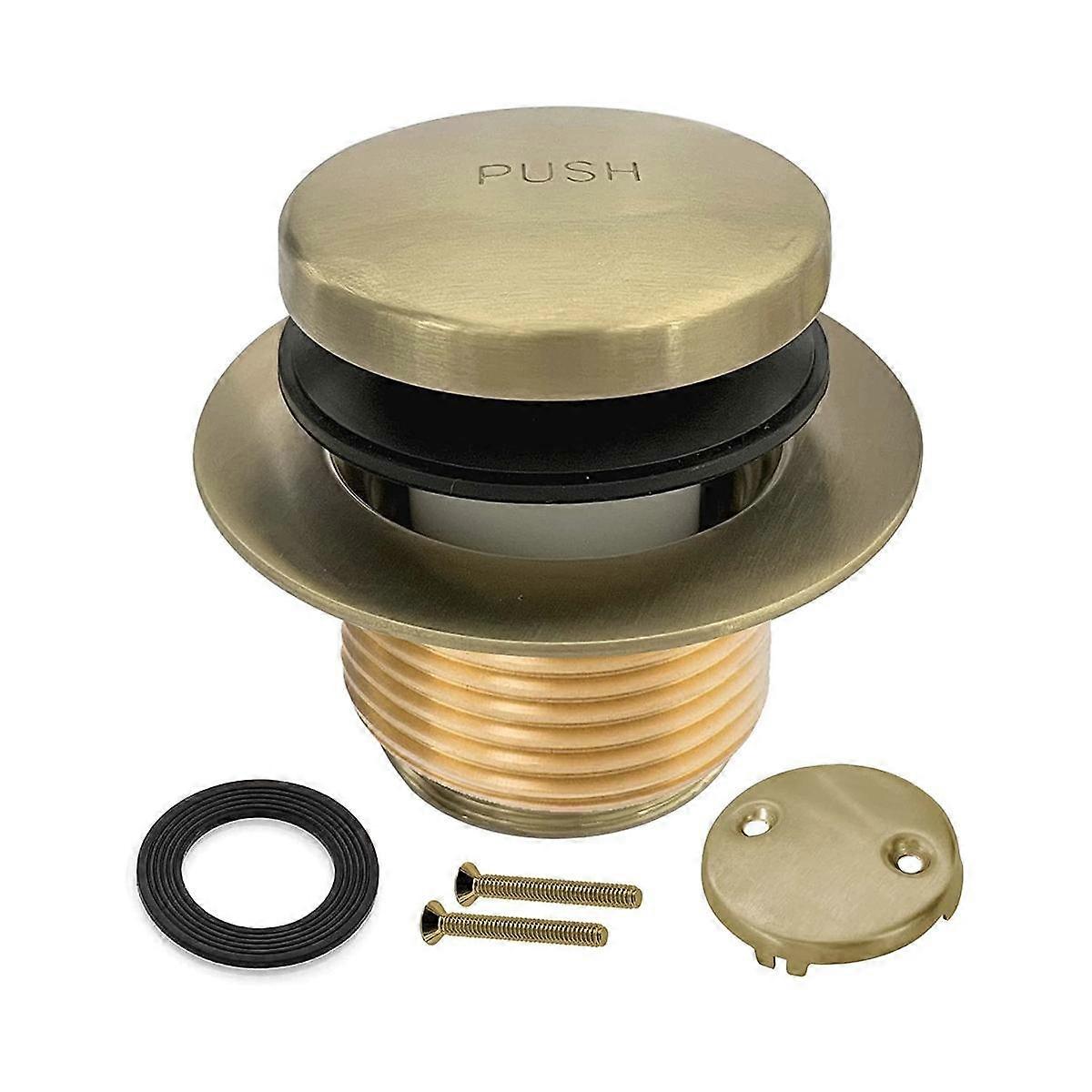 Bathtub Drain Toe Bath Tub Drain Kit with Two-Hole Overflow Faceplate, Bath Tub Drain Set Replaceme