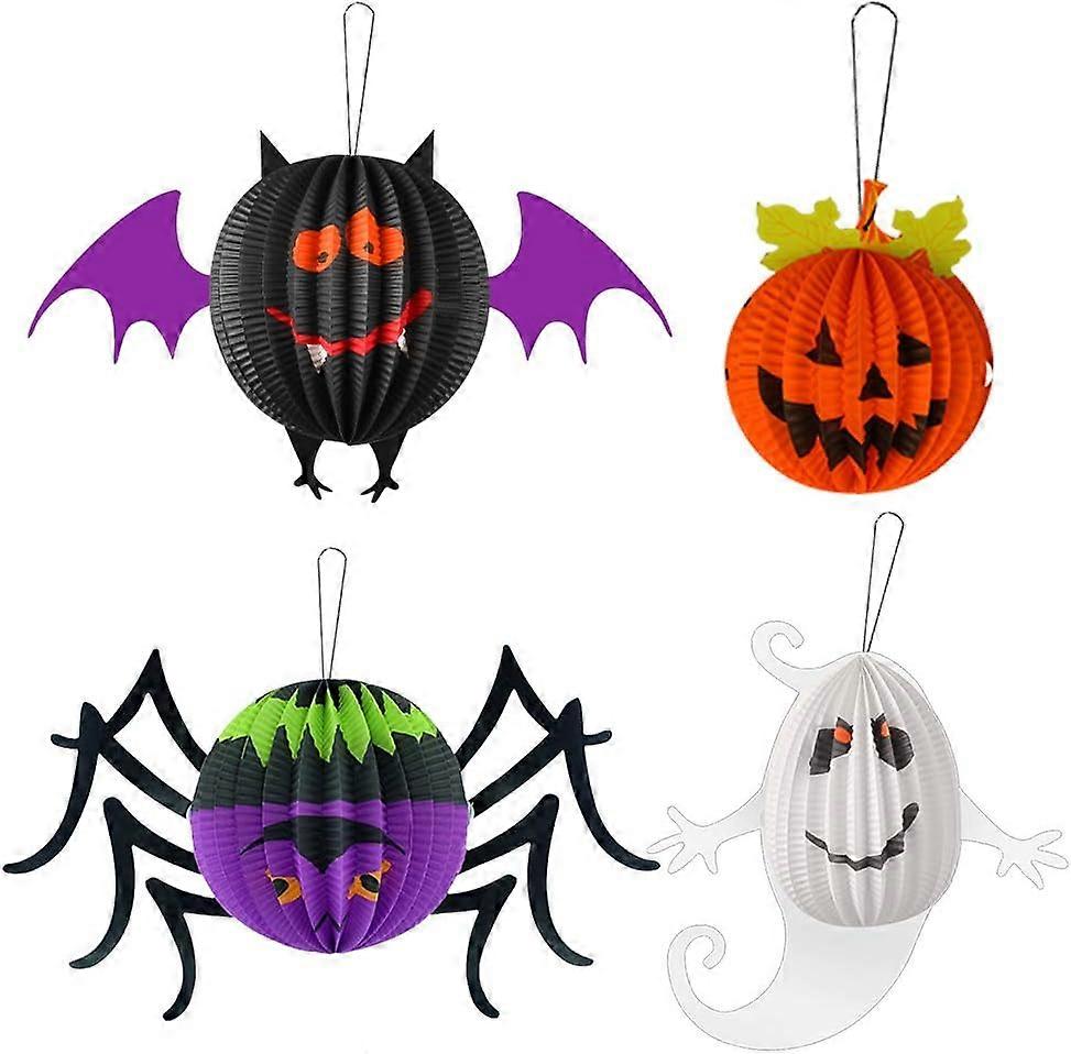 Halloween Paper Lantern Decoration, 3D Honeycomb Folding Paper Lantern