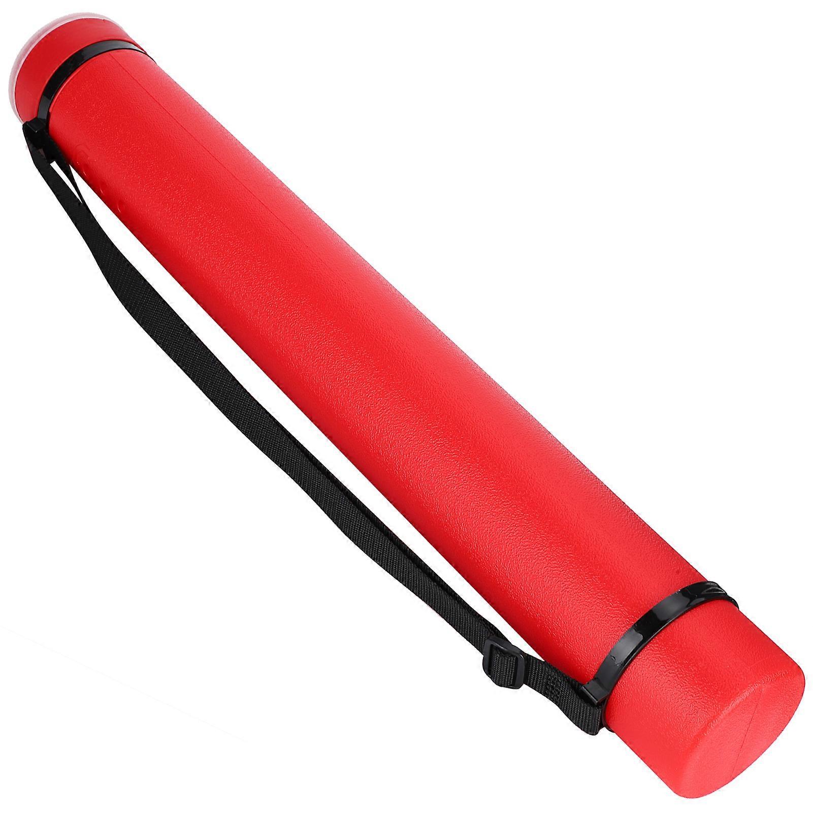 Drawing Storage Tube Extendable Thickened Telescopic Collection Poster Drafting CaseRed
