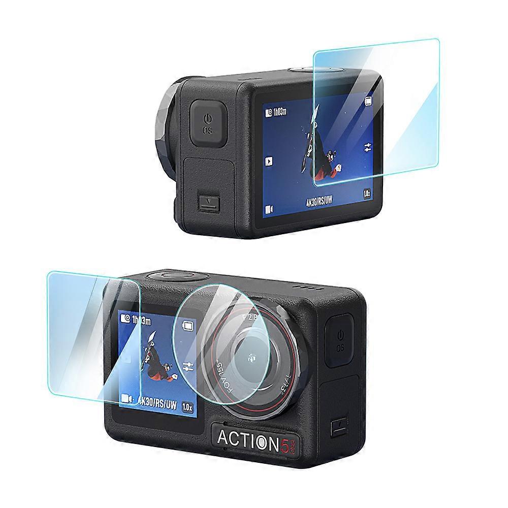 6個の強化フィルムレンズDJI Osmo Action 5 Pro LCDディスプレイ用フィルム保護