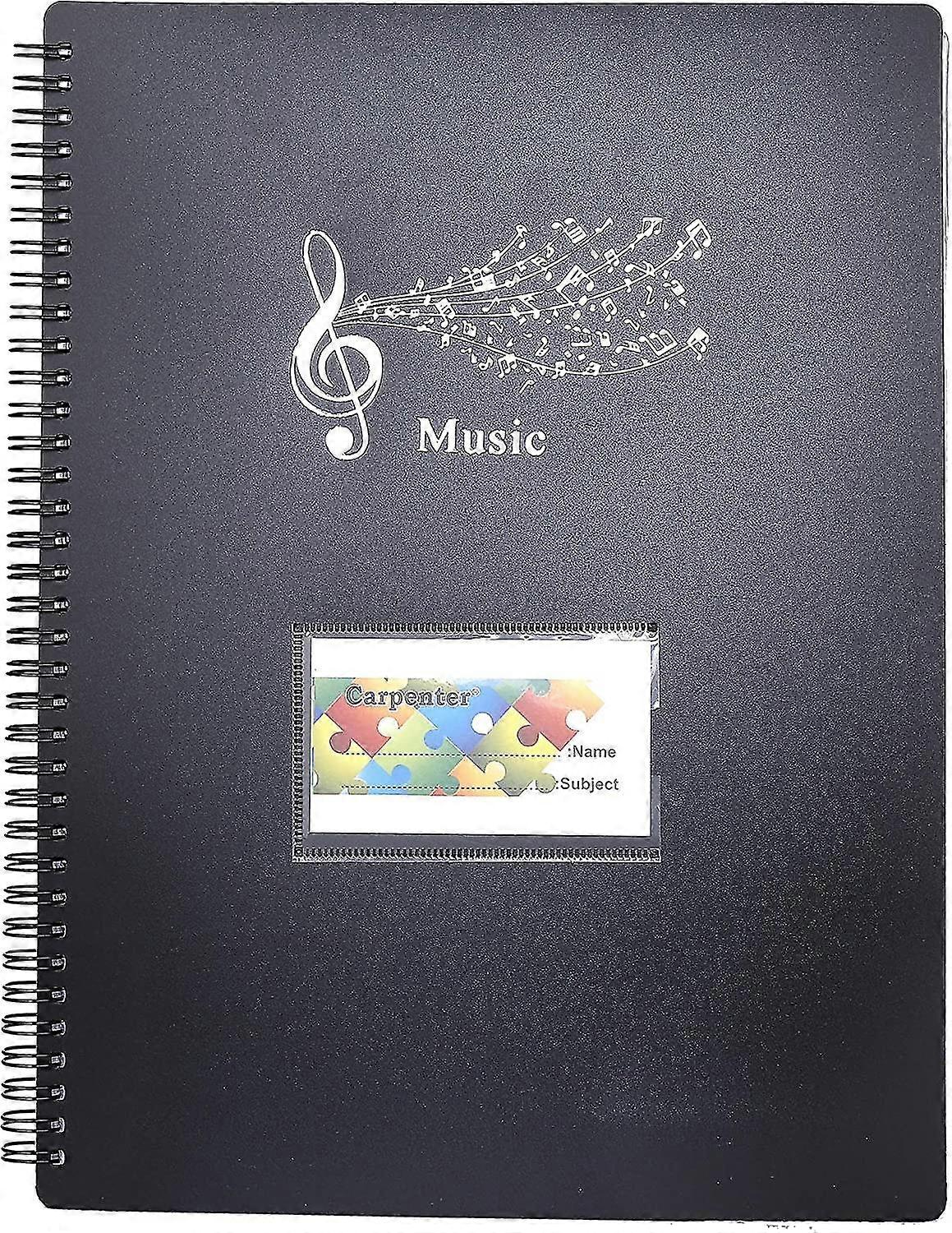 Music Folder for Music Sheets While Playing A4 Size Documents Holder Storage 40 Pocketsblack