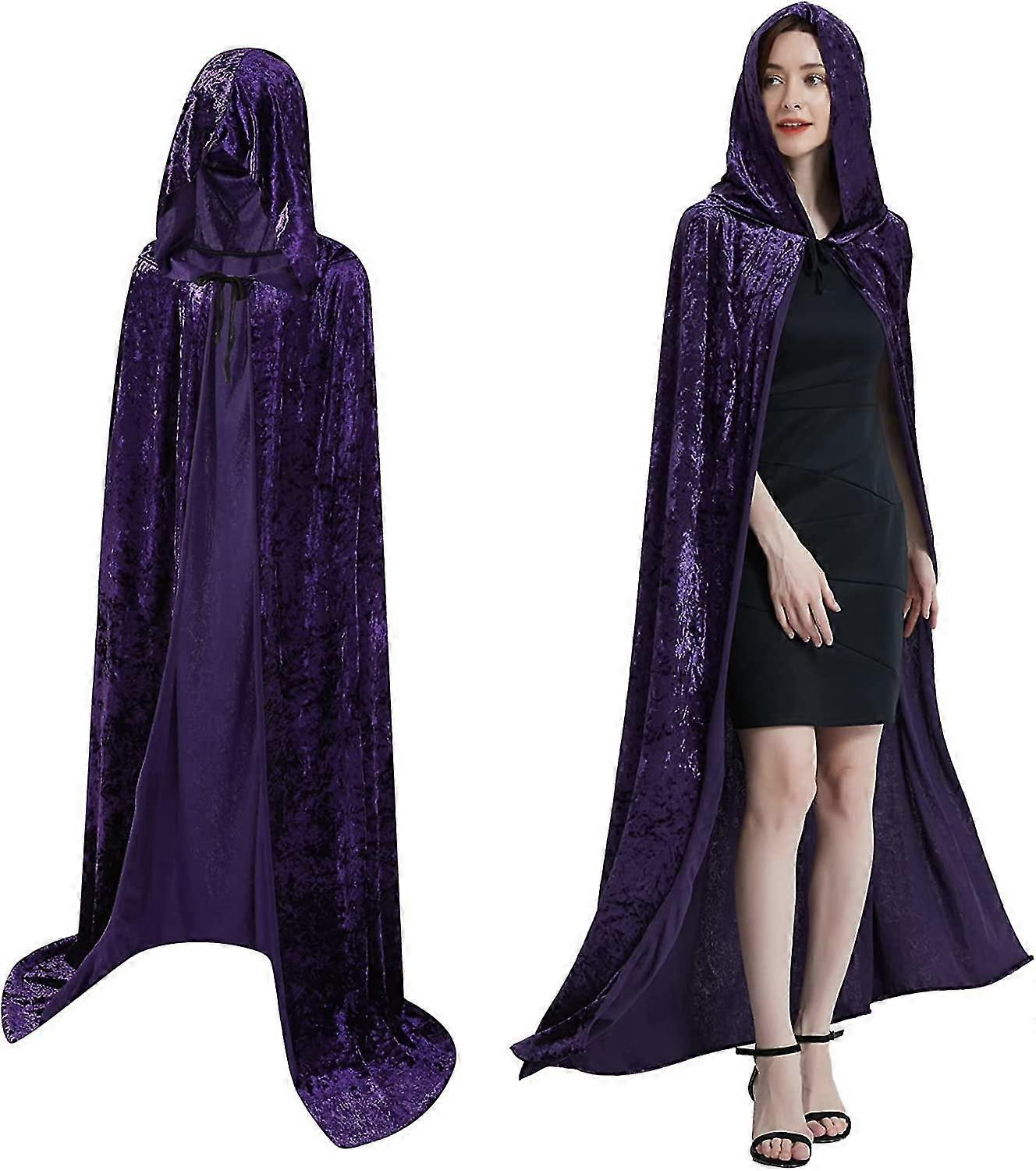フード付きケープ 女性用 - ハロウィン コスプレ 衣装 ローブ - ベルベット ローブ ユニセックス プロップ 中世 ルネサンス フード付きクローク  メンズ,ハロウィン コスプレ 衣装 ローブ | ユニセックス 中世 ルネサンス パーティー 大人用 魔女 コスプ フード付きケープ ... フード付きクローク,ハロウィン ベット フード付きケープ コスチューム | ベット ローブ 衣装 小道具 中世 ルネサンス 大人用