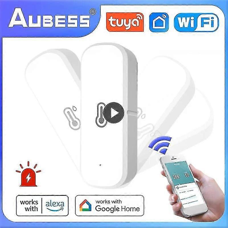 Tuya Wifi Temperature And Humidity Detector Sensor Indoor Thermometer Sensor Smart Home Scenes Intelligent Linkage Share Control