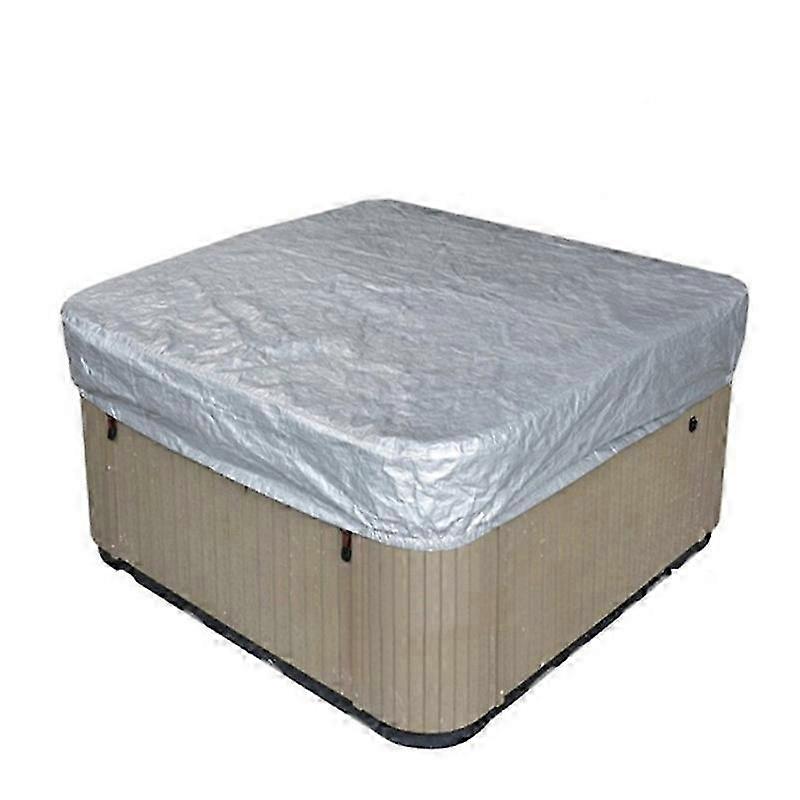 MIMIGO Waterproof 210D Polyester Square Hot Tub Cover Outdoor SPA Cover Grey 3 sizes